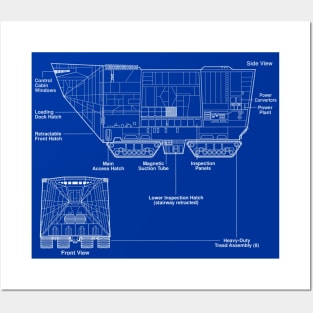 Desert Planet Crawler Blueprint Posters and Art